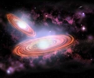 Сближение двух черных дыр в созвездии Дева